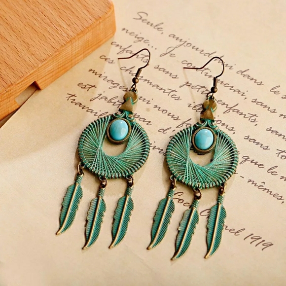 Hand Crafted Jewelry - B2G1 Vintage Boho Dreamcatcher Dangle Earrings